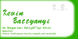 kevin battyanyi business card